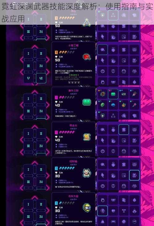 霓虹深渊武器技能深度解析：使用指南与实战应用