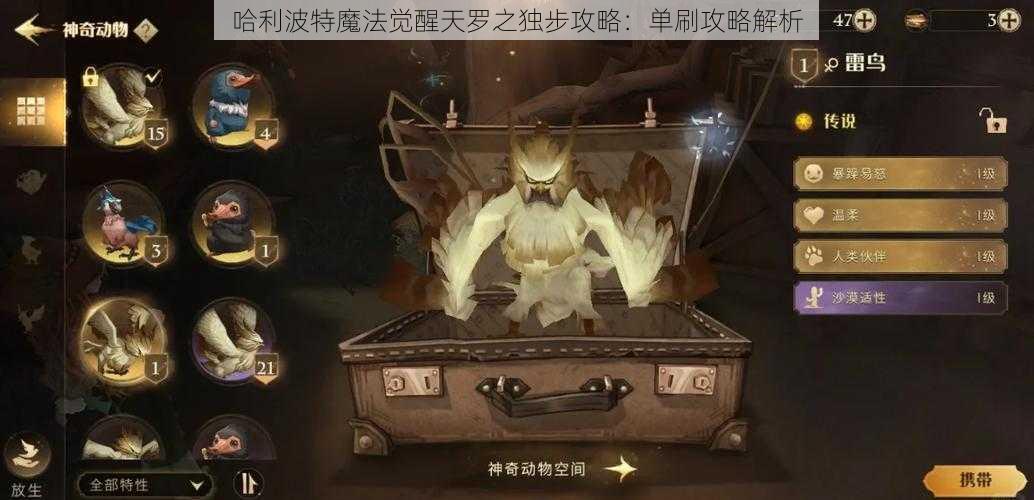 哈利波特魔法觉醒天罗之独步攻略：单刷攻略解析