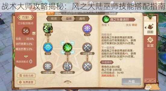 战术大师攻略揭秘：风之大陆巫师技能搭配指南